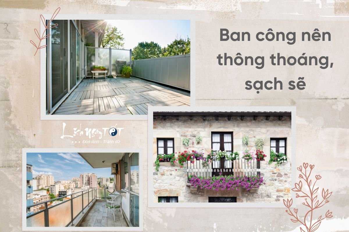 Ban cong phai sach se thoang mat