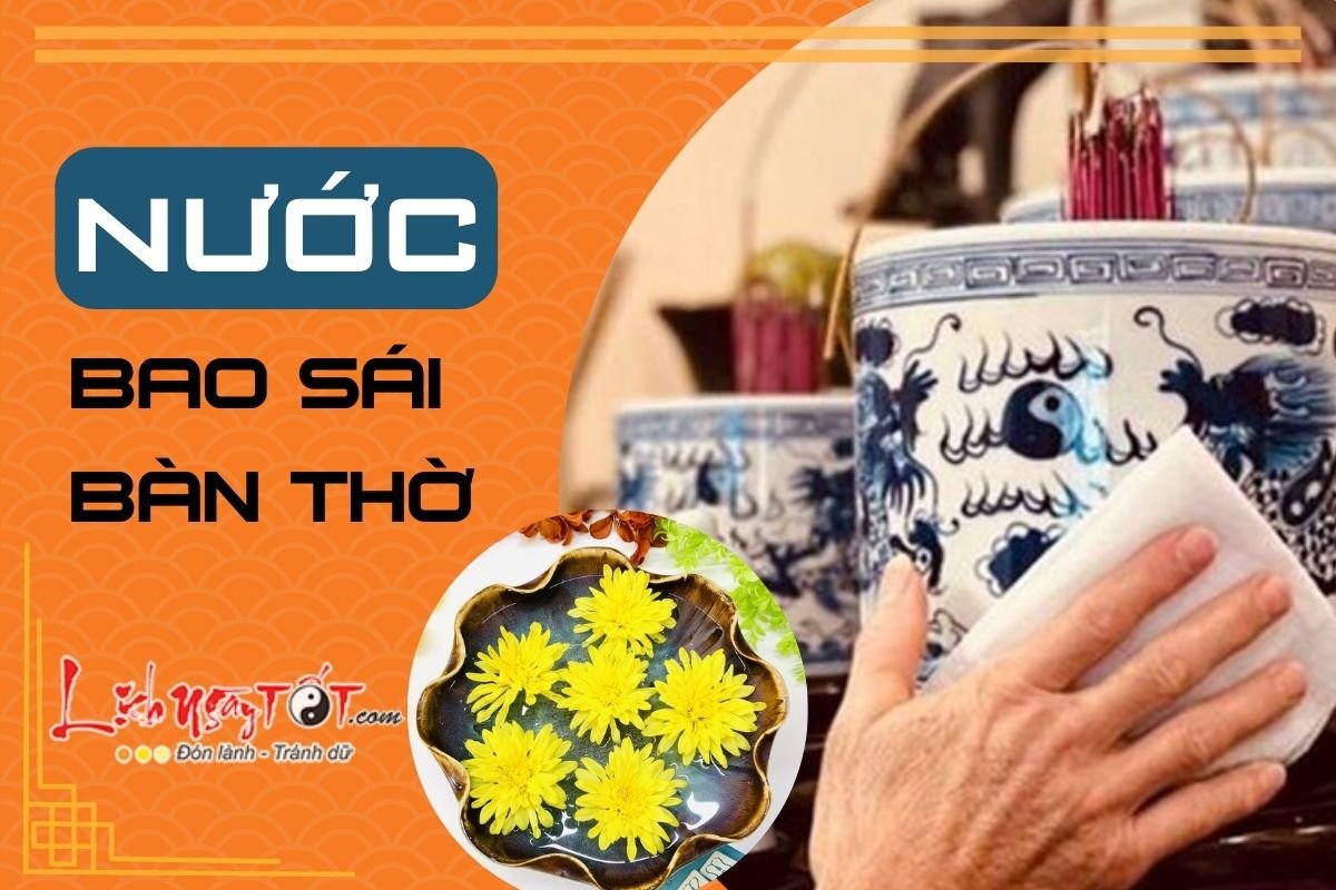 Nước bao sái bàn thờ Nuoc bao sai ban tho
