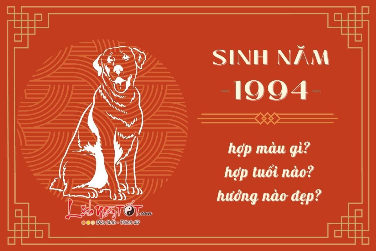 Sinh năm 1994 hợp màu gì Sinh nam 1994 hop mau gi