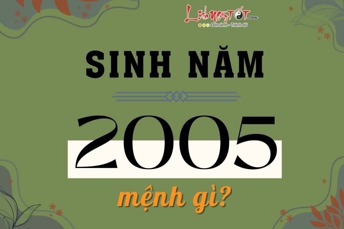 Sinh nam 2005 menh gi?
