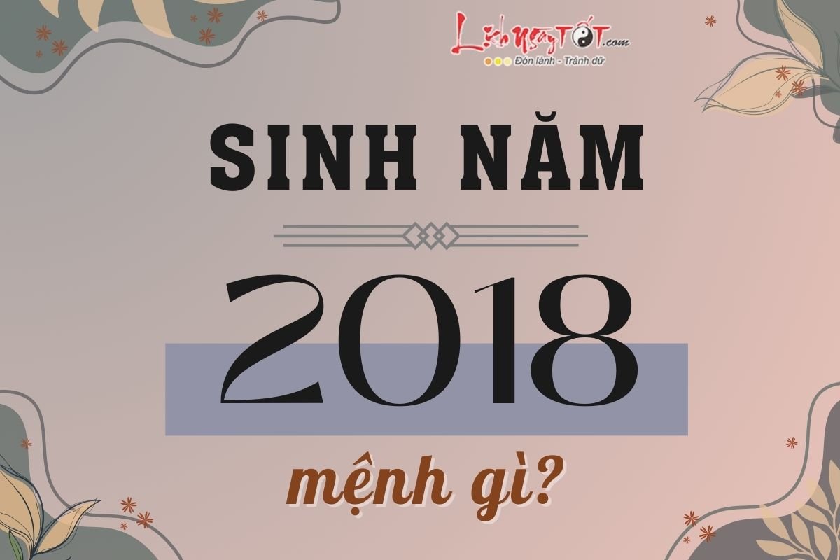 Sinh năm 2018 mệnh gì Sinh nam 2018 menh gi