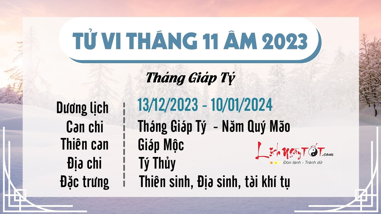 Tong quan thang 11/2023 am lich cua 12 con giap