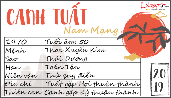 Tu vi 2019 tuoi Canh Tuat nam mang