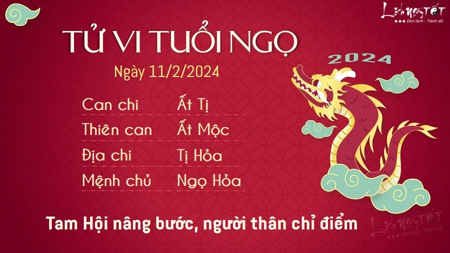 Tu vi hang ngay 11/2/2024 - Ngo