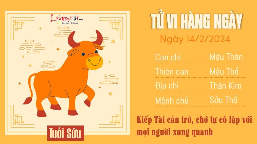 Tu vi hang ngay 14/2/2024 - Suu