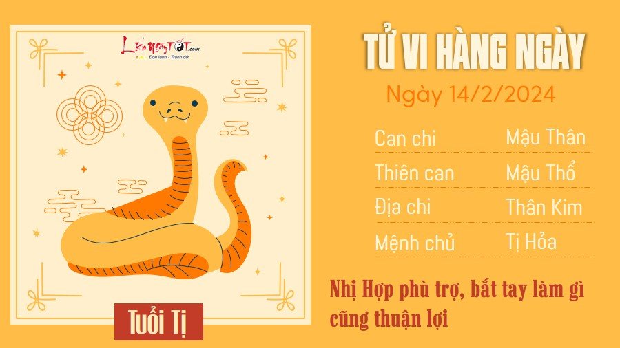 Tu vi hang ngay 14/2/2024 - Ti