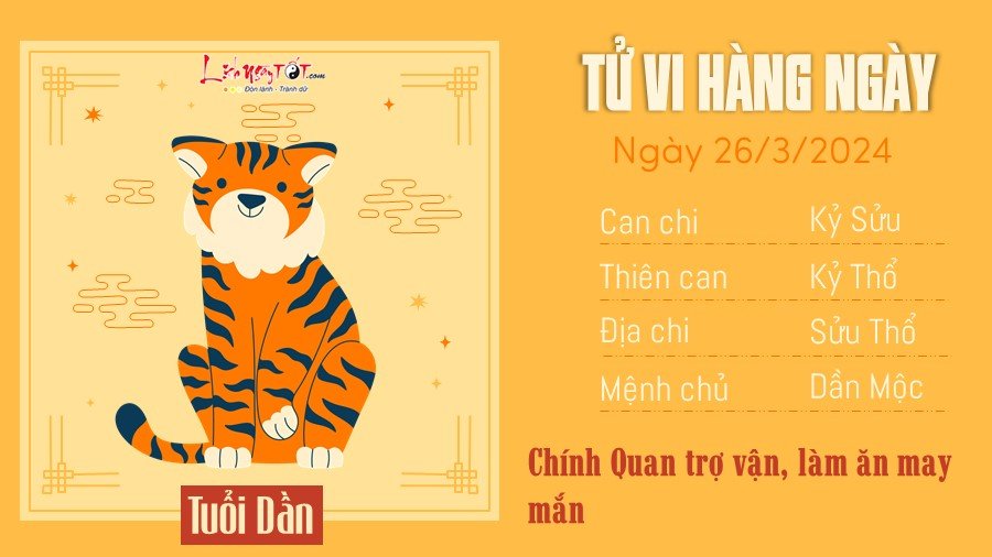 Tu vi hang ngay 26/3/2024 - Dan