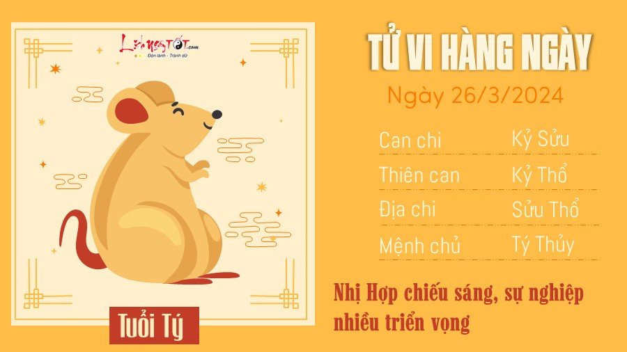 Tu vi hang ngay 26/3/2024 - Ty