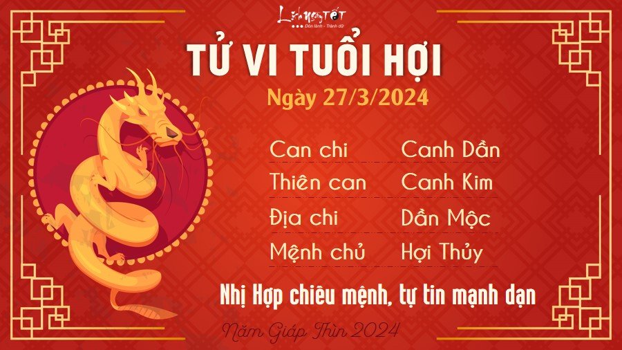 Tu vi hang ngay 27/3/2024 - Hoi