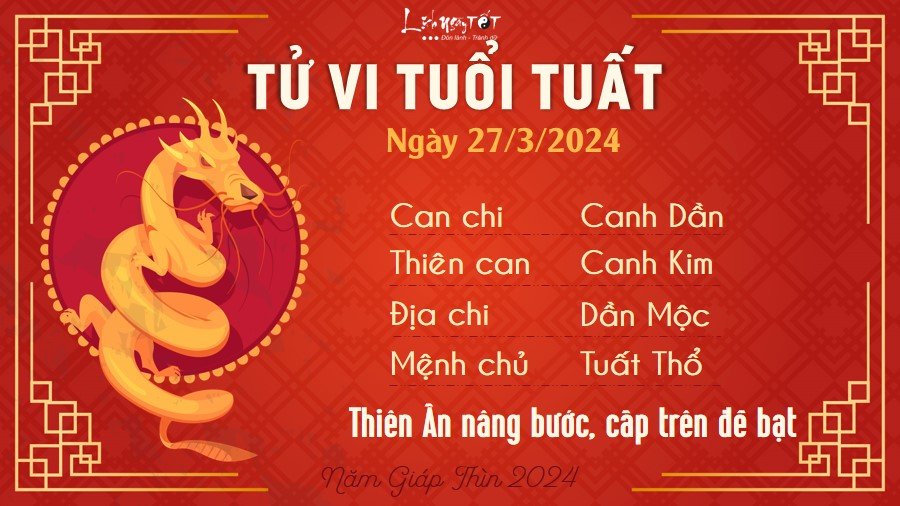 Tu vi hang ngay 27/3/2024 - Tuat