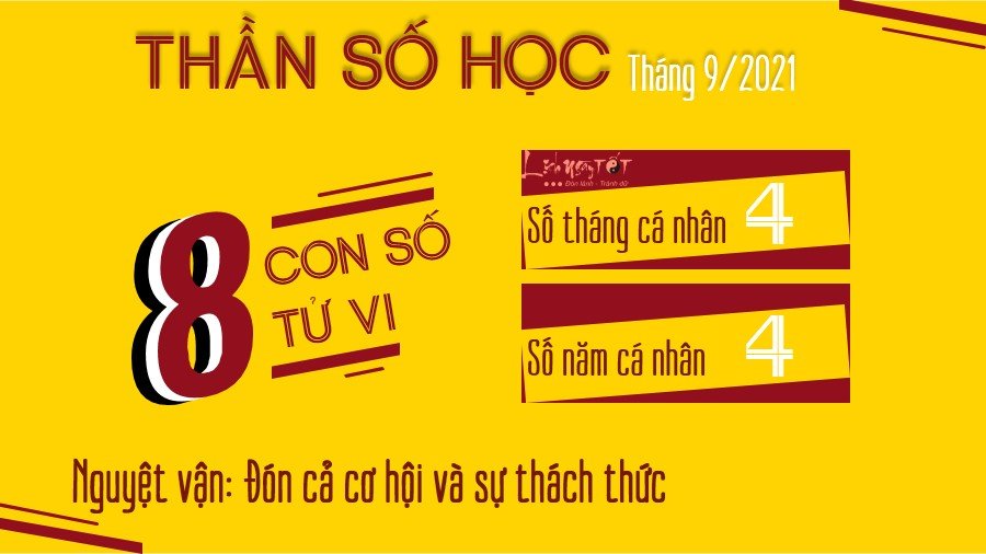 Xem bói ngày sinh tháng 9/2021 - Số tử vi 8