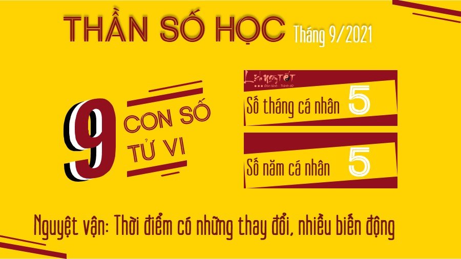 Xem bói ngày sinh tháng 9/2021 - Số tử vi 9