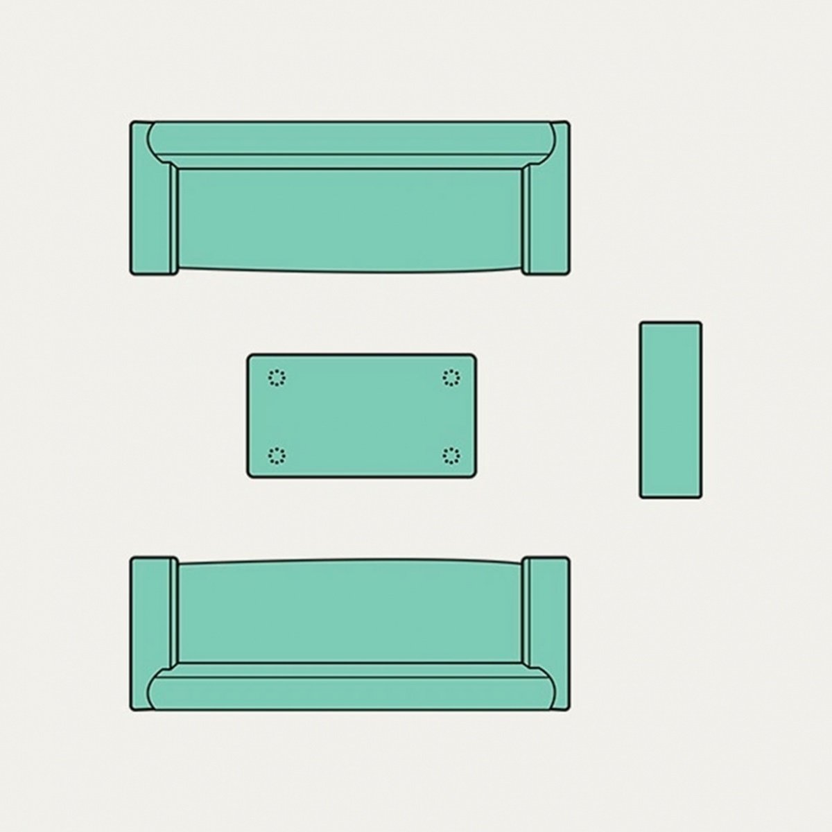 ban ghe phong khach nen de the chu U