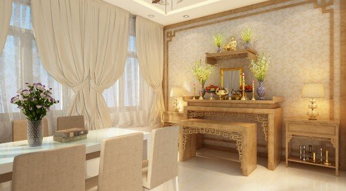 bo tri ban tho gia tien chuan phong thuy