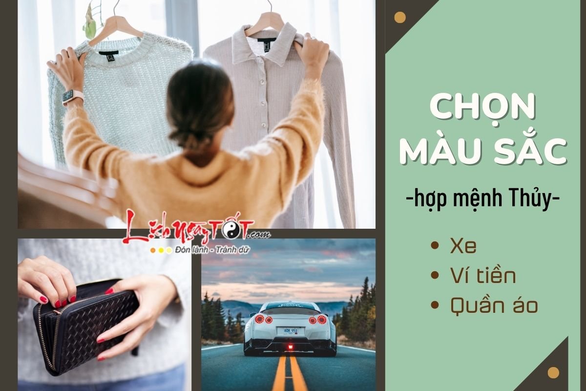 Chọn màu sắc hợp mệnh Thủy Chon mau sac hop menh Thuy