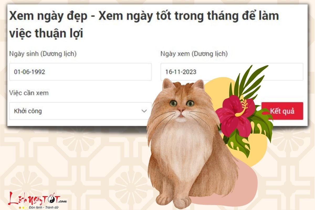 Chọn ngày tốt theo ngày sinh Chon ngay tot theo ngay sinh