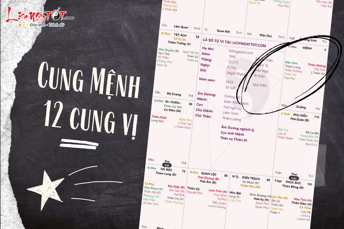 Cung Menh va 12 cung vi