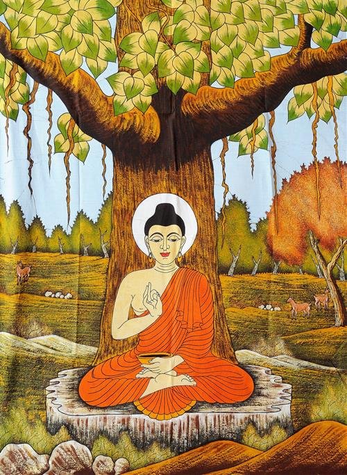 Hinh anh Duc Phat ngoi duoi goc cay Bo de Hình ảnh Đức Phật ngồi dưới gốc cây Bồ đề