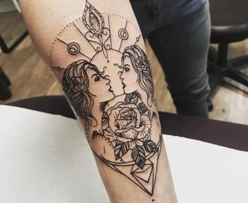 Hinh xam cung Song Tu phong cach Tribal