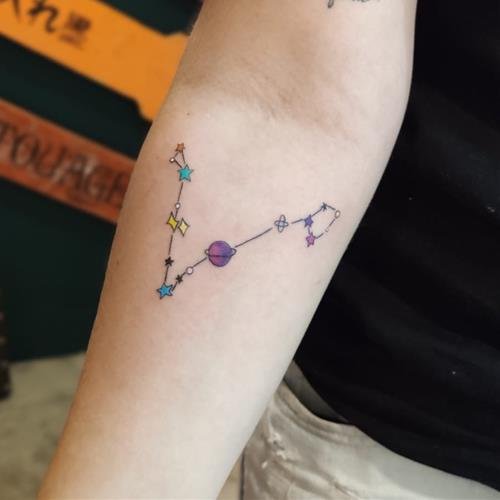 Hình xăm theo chủ đề thiên thể Hinh xam theo chu de thien the