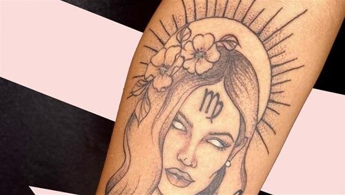 Hình xăm Xử Nữ truyền thống Hinh xam Xu Nu truyen thong