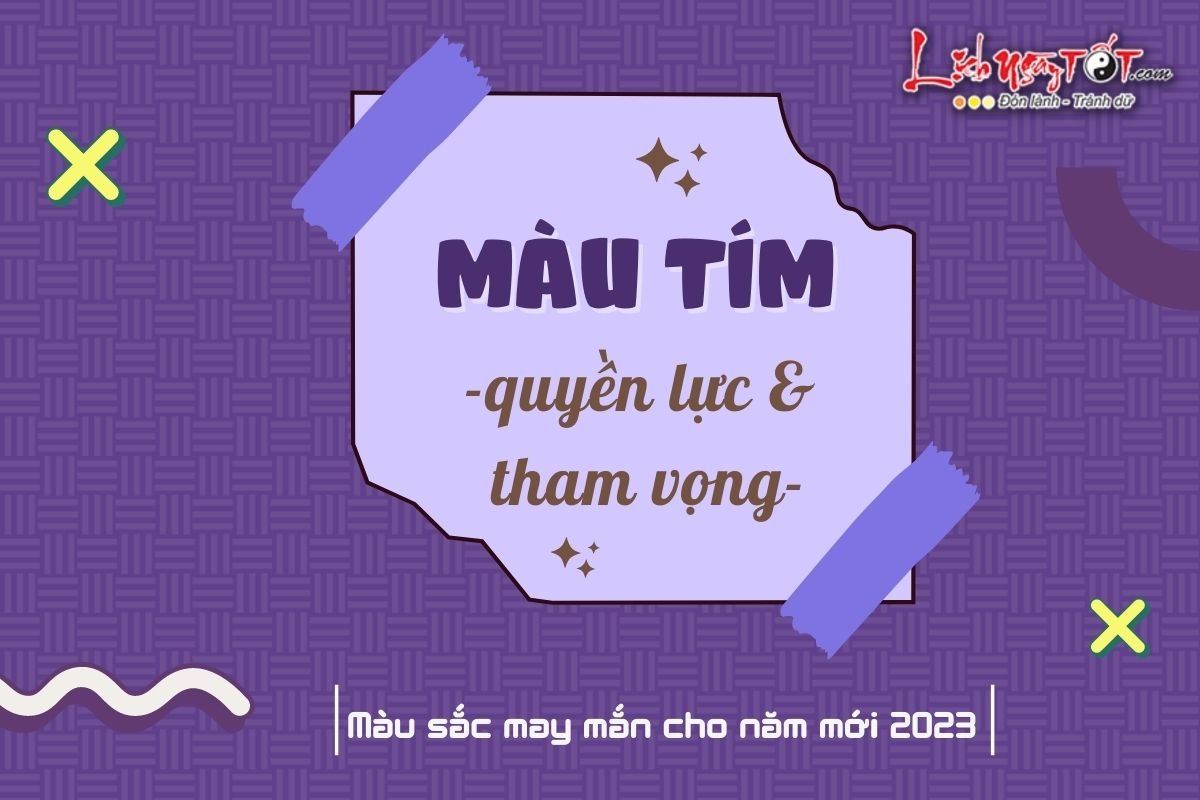 Mau sac may man cho nam moi 2023 - Mau tim