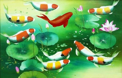 tranh cá chép tranh ca chep