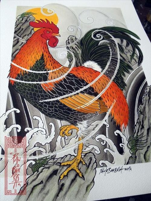 tranh hinh ga hop nguoi thieu Kim