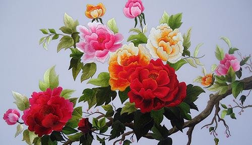 tranh hoa mẫu đơn tranh hoa mau don