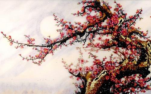 tranh phong thủy hoa đào mang tài lôc về nhà tranh phong thuy hoa dao mang tai loc ve nha