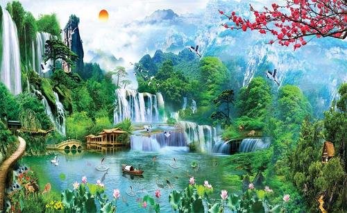 tranh sơn thủy tranh son thuy