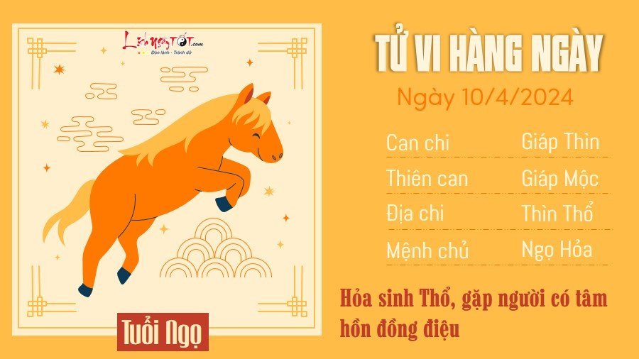Tu vi hang ngay 10/4/2024 - Ngo