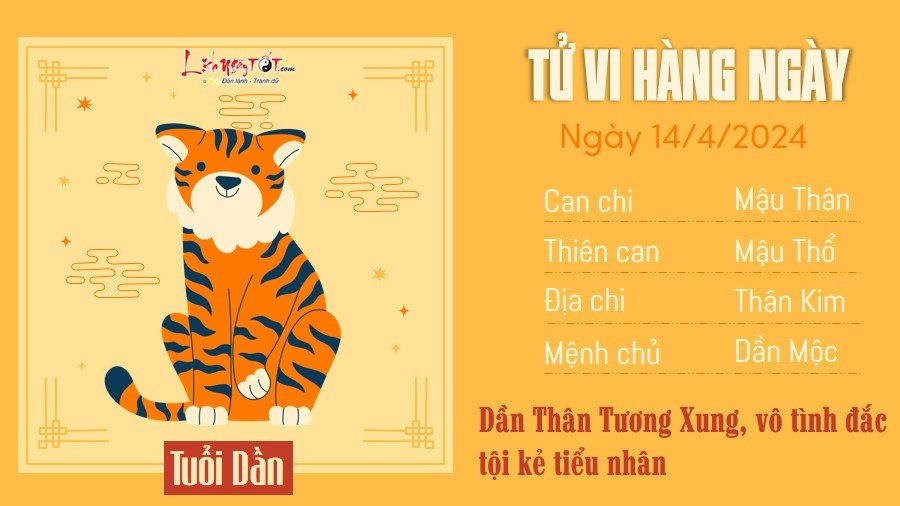 Tu vi hang ngay 14/4/2024 - Dan
