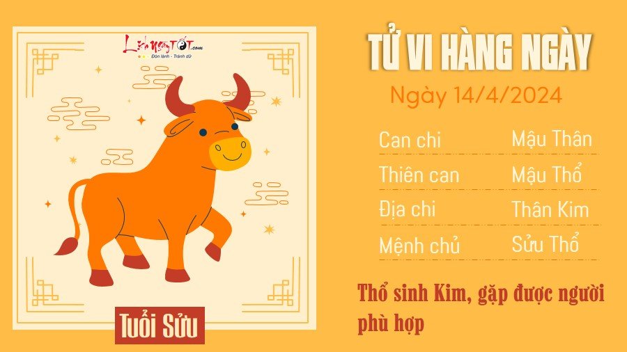 Tu vi hang ngay 14/4/2024 - Suu
