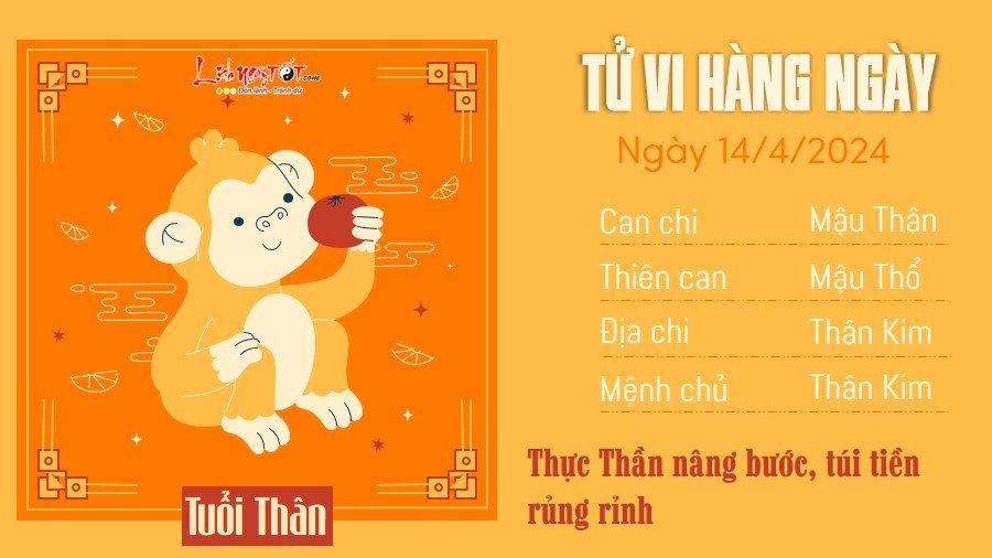 Tu vi hang ngay 14/4/2024 - Than