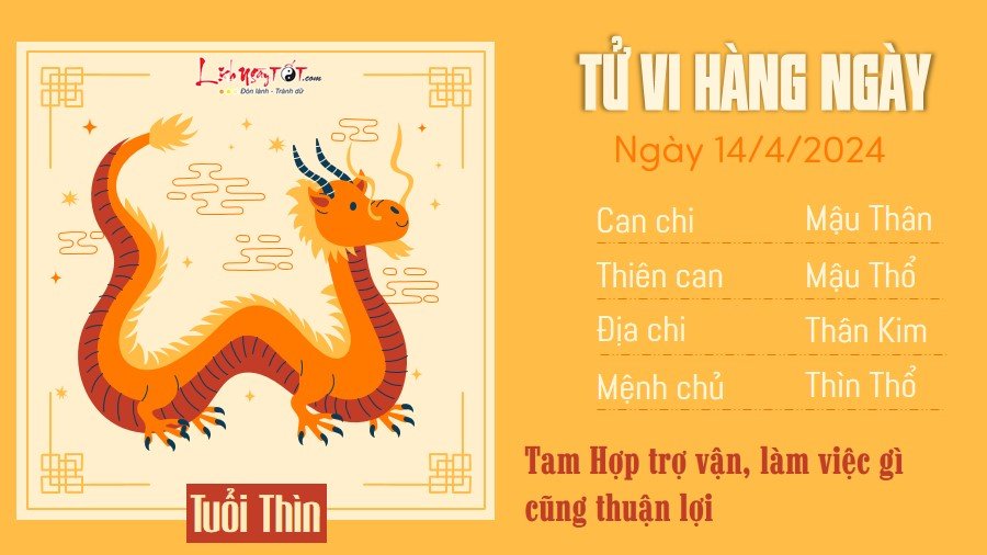 Tu vi hang ngay 14/4/2024 - Thin
