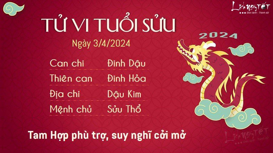 Tu vi hang ngay 3/4/2024 - Suu