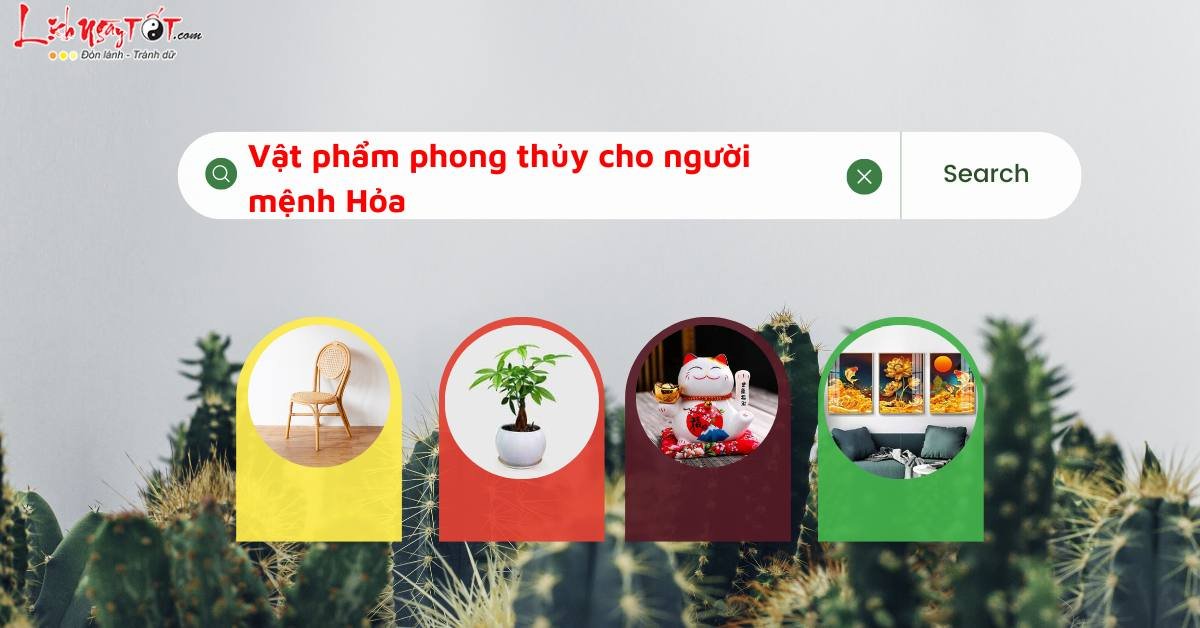Vật phẩm phong thủy cho người mệnh hỏa Vat pham phong thuy cho nguoi menh hoa
