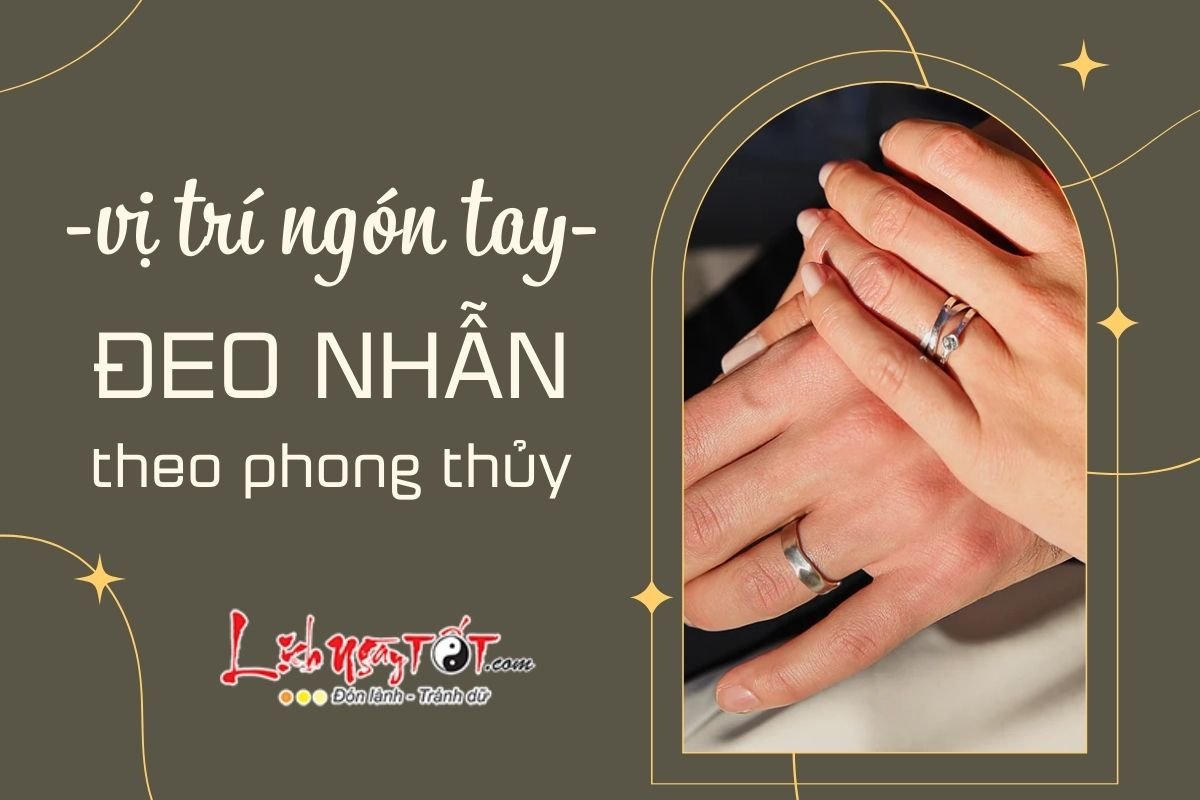 Vi tri ngon tay deo nhan phong thuy