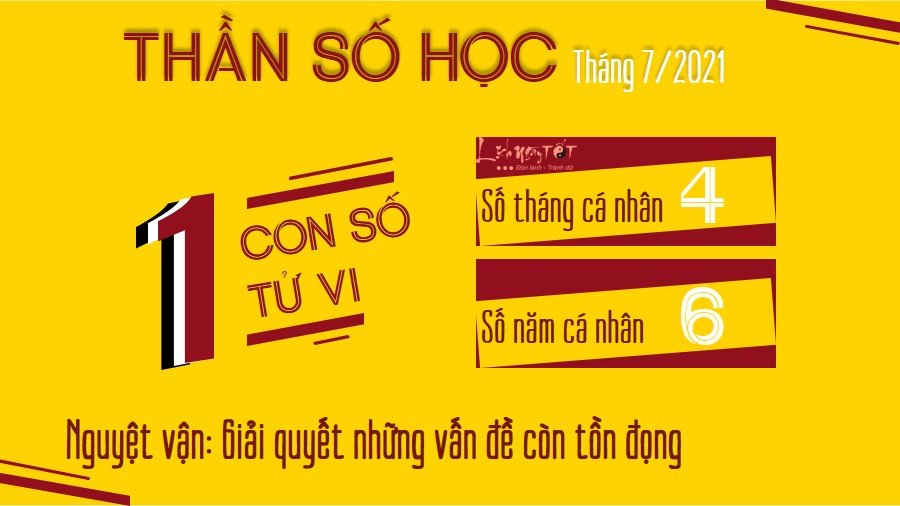 Xem bói ngày sinh tháng 7/2021 - số tử vi 1