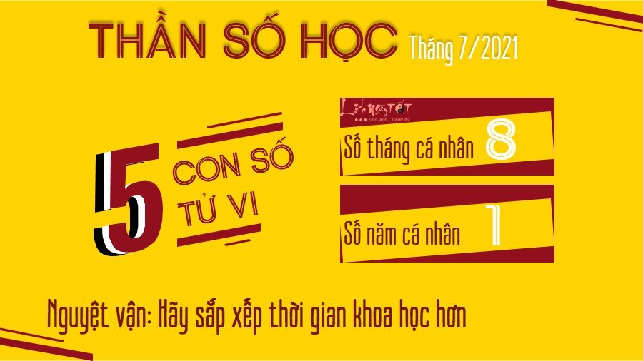 Xem bói ngày sinh tháng 7/2021 - số tử vi 5