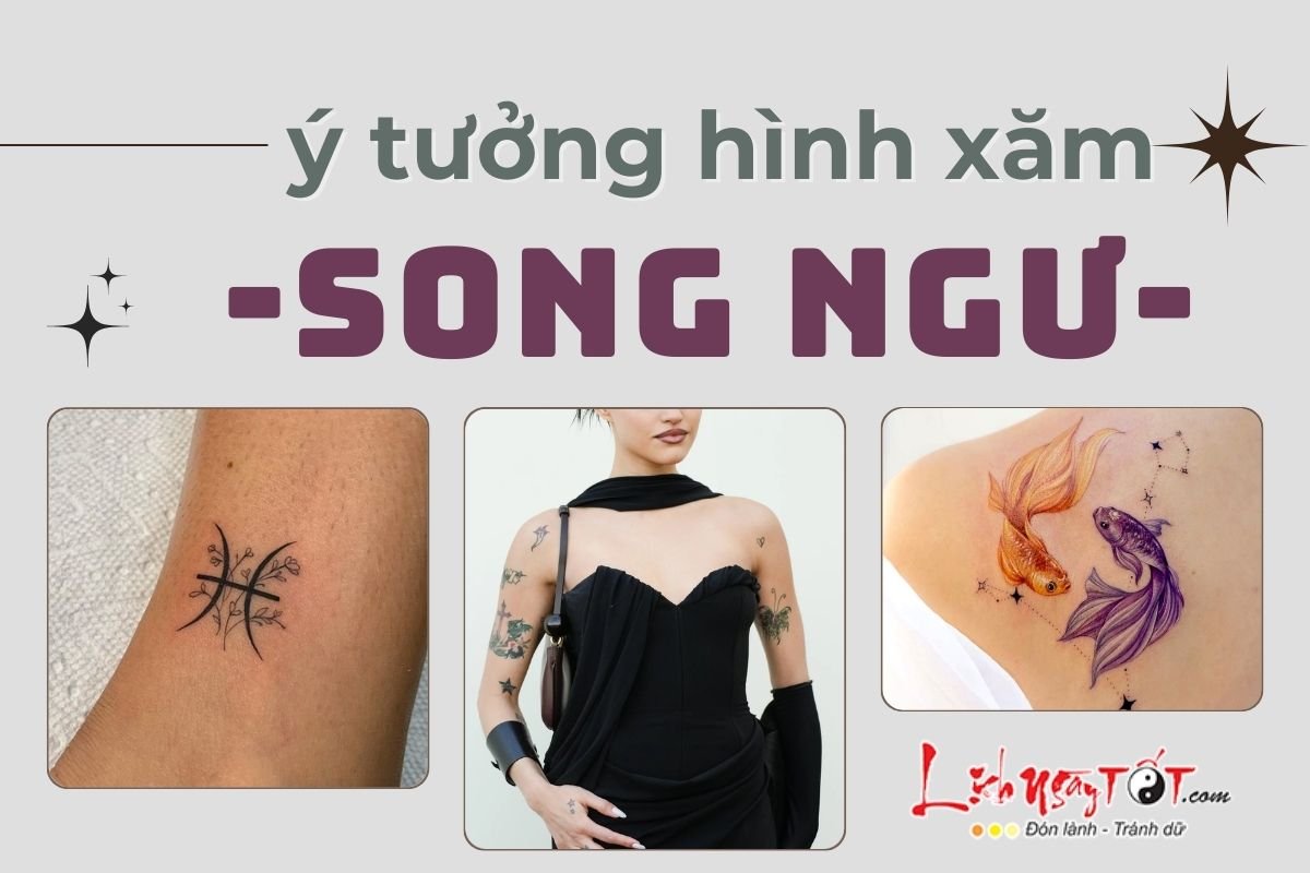 Ý tưởng hình xăm cho cung Song Ngư Y tuong hinh xam cho cung Song Ngu